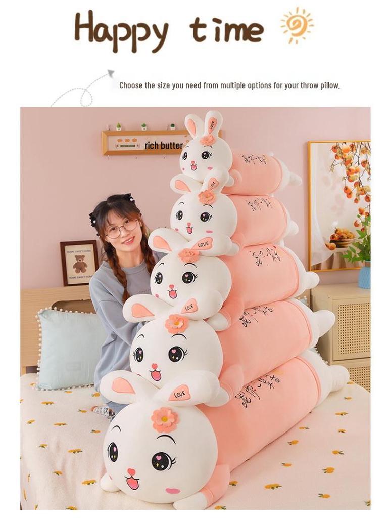 Gray Husky Plush Toy - Lying Down Dog Doll Pillow for Girls