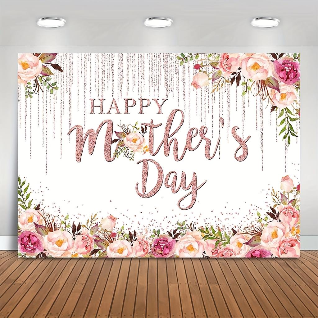 Hintergrund zum Muttertag - Rosa Blume Muttertagsparty Dekoration Hintergrund - Studio Requisiten