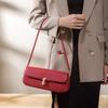 High-end Red Baguette Bag, A Niche Underarm Bag for Women, A Single-shoulder Wedding Bag for Brides