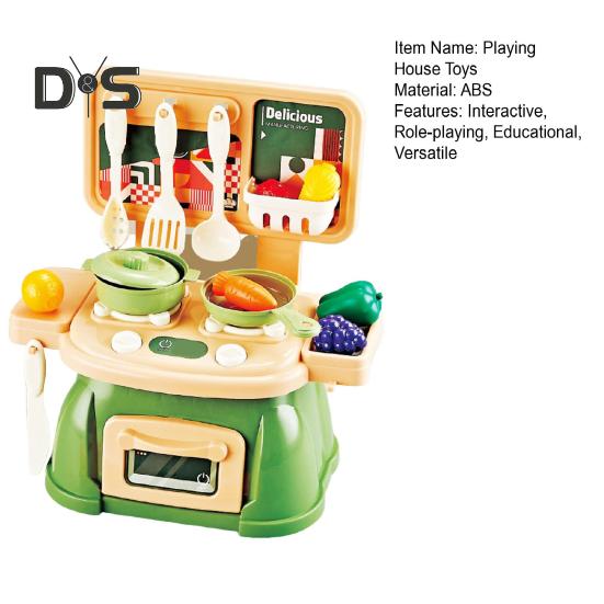 Kids Kitchen Play Set with 30Pcs Pretend Toys Role-playing Kitchen Set Develop Hands-On Skills Cooking Simulation Toys for Kids