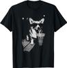 Corgi Drinking Iced Coffee Funny Corgi Dog Coffee Vintage T-Shirt