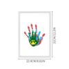 Family Handprint Kit DIY Handmade Keepsake Wooden Frame Eraser Paintbrush Non-Marking Nails Newborn Souvenir Handprint Art Craft