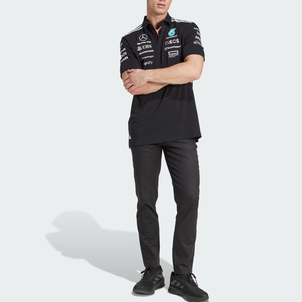 Adidas Mercedes AMG Petronas Formula One Team Polo Black/White Men Streetwear JW5391