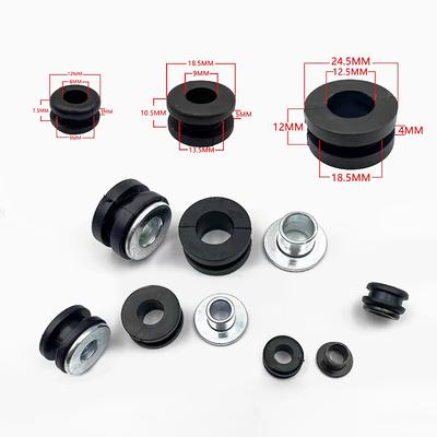 "5 Sets Shock Absorbing Pads and Rubber Grommets Motorcycle DIY Kit, Pressure Relief Bolts"