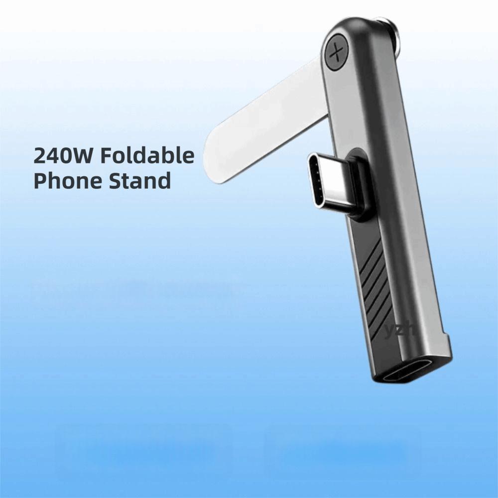 Rotating 360 Bracket USB C Adapter Fast Power Delivery Fast Charging Adapter For Phones
