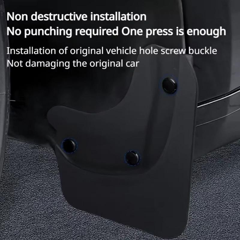 Mudguards For Tesla Model Y-Berlin/Austin 2022-2024 4PCS Front Rear Wheel Mud Flaps TPE Front Rear Fender Protector Accessories