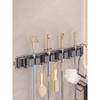 Mop and Broom Organizer Mop Holder Rack Mop Holder Wall Mounted Strong Broom Mop Holder Self With 5 Hooks Organizers Hang Broom Cup Holders 5