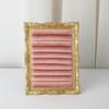 Fashionable Velvety Covered Ring Earring Display Stand In Vintage Frame Style For Elegant Jewelry Organization