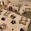 Cartoon Color Matching Four-piece Set Quilt Cover Bedding Quilt Cover Dormitory Bed Single Three-piece Set