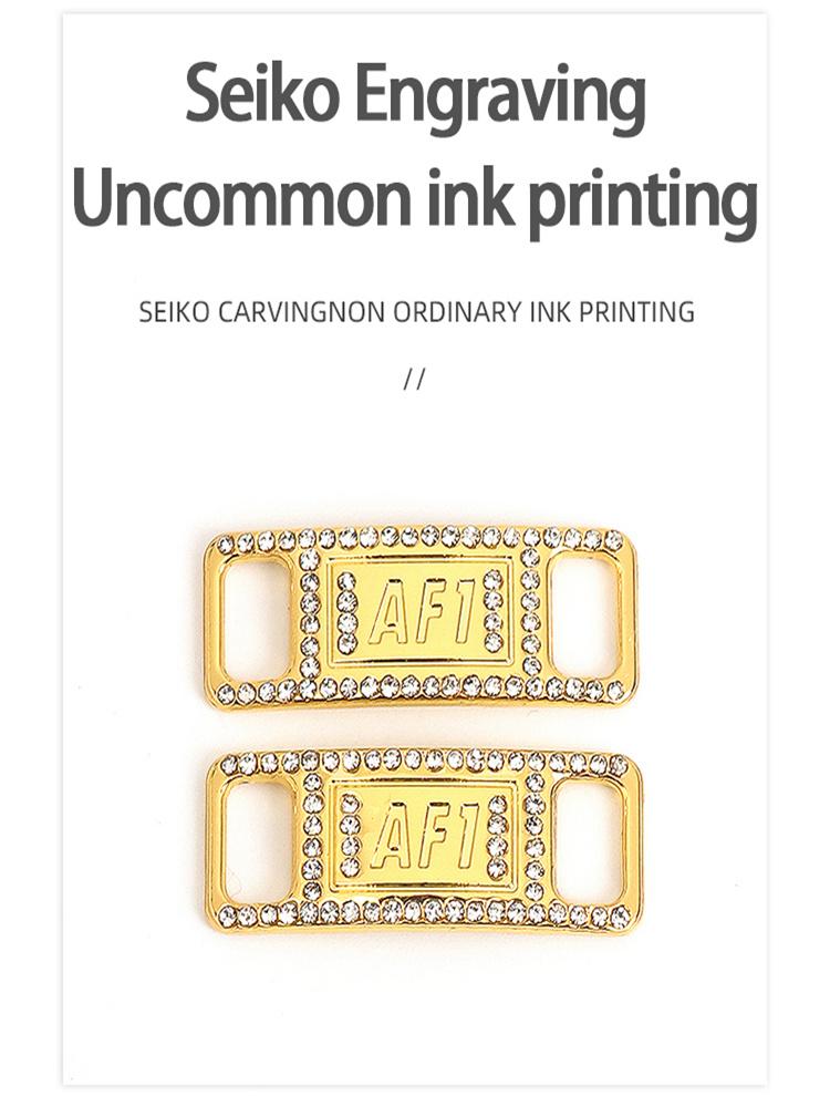 2pcs/pair AF1 Diamond Shoe Charms Fashion Laces Buckle Quality Metal Shoelaces Decorations Chapa Af1 Buckles Shoes Accessories