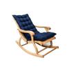 Thick Wicker Rocking Chair Pad with Elastic Band - All-in-One Black & Gray Cushion for Rocking Chairs, Dining Chairs, Armchairs
