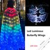 LED Leuchtende Schmetterlingsflügel Bühnen-Nachtlicht-Effekt Leuchtendes Schmetterlings-Tanzkostüm Umhang Bar Konzert Leuchtender Support-Umhang