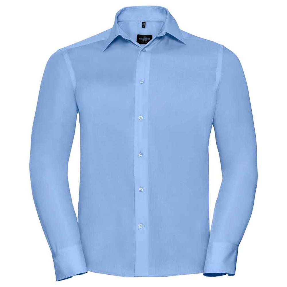 Russell Collection Mens Ultimate Non-Iron Tailored Long-Sleeved Shirt
