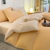 Qingjiufang Skin-friendly Brushed Washed Cotton Solid Color Bedding Set