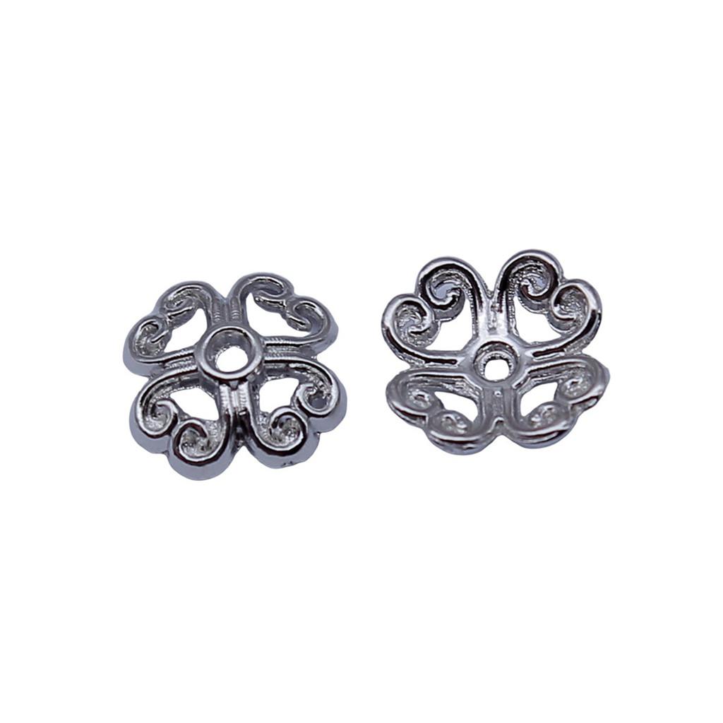 Multi Color Swirl Flower Bead Caps Spacer Beads For Jewelry Making Components