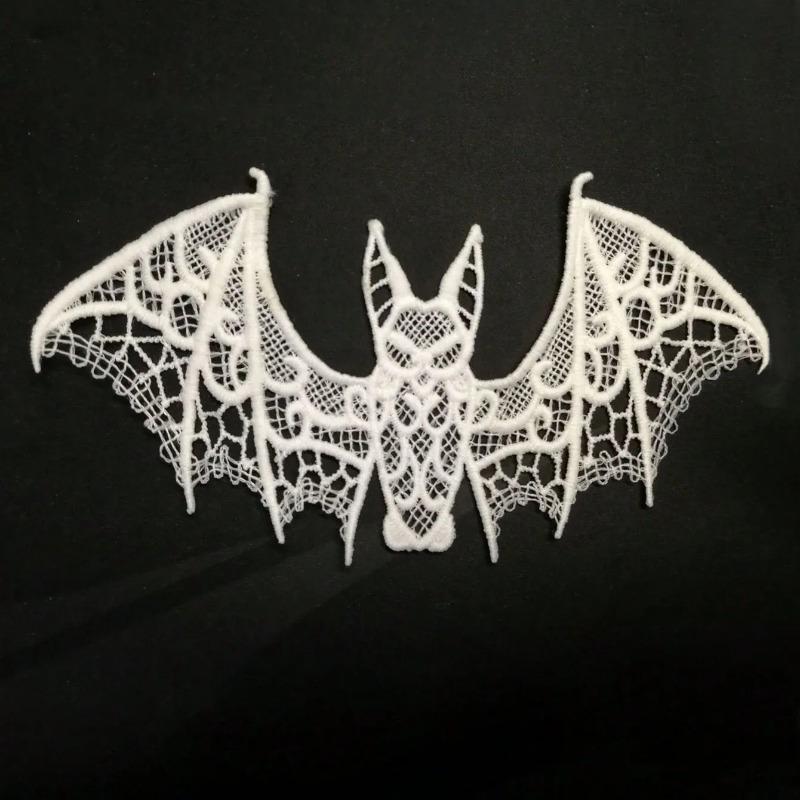 

1pc Lace Halloween Bat Ghost Festival Decoration Black Halloween Decoration Accessory For Diy Clothing 1pc белый