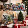 Christmas Themed Pillowcases: Santa, Snowman & Christmas Tree Designs Sofa Room Cushion Cover Home Decoration New Year Gift