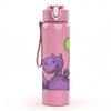 1PC Purple Dragon Balloon 750ml Color Plastic Sports Water Bottle Leakproof Flip Straw Lid Suitable for Sports Office Home Use