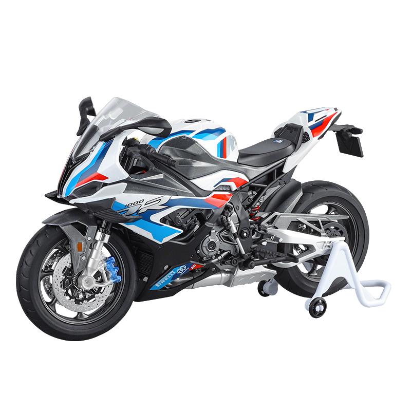 1/9 BMW S1000RR Racing Toy Motorcycle for Children Diecast Metal Large Size Model Super Racing Lightable Collection Gift for Boy