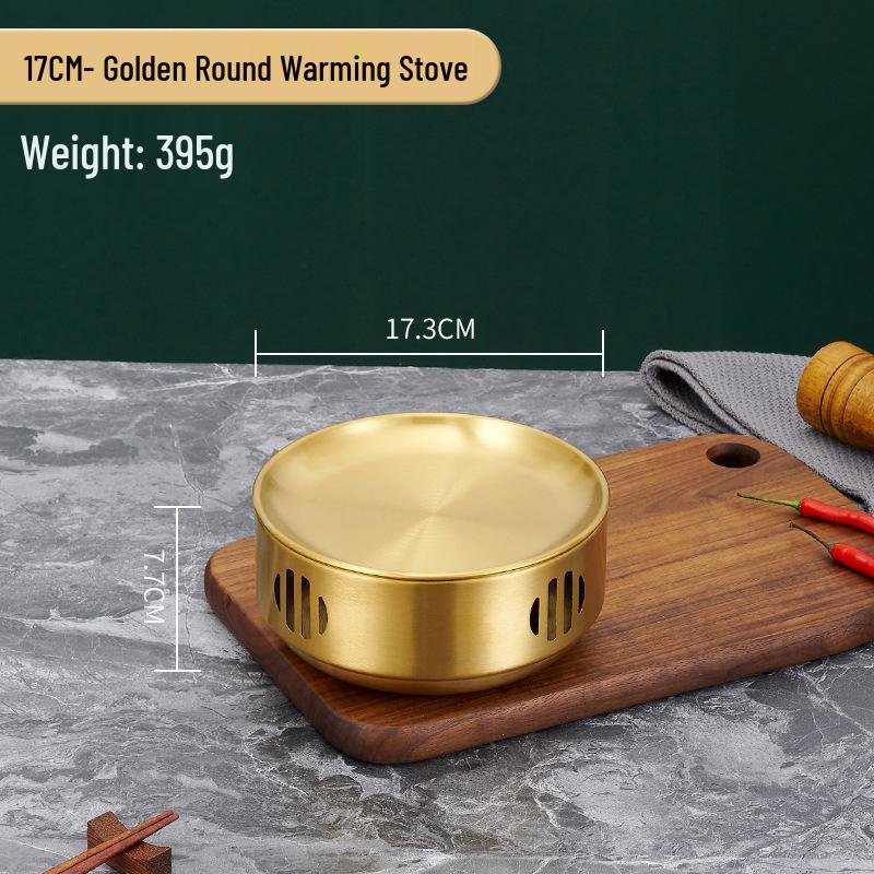 Korean-Style Stainless Steel Round BBQ Warming Stove for Restaurants