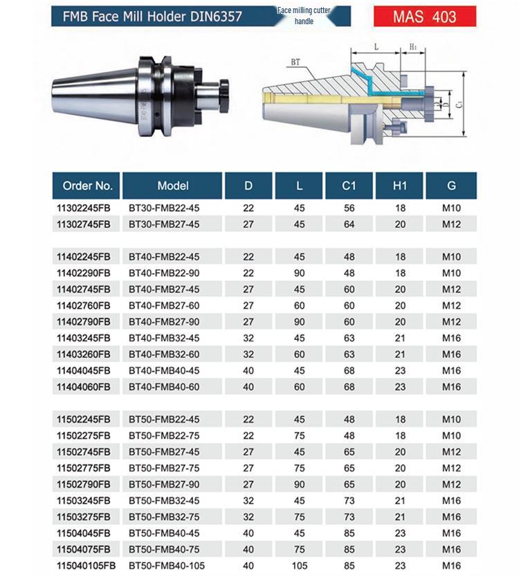 Smeetu CNC Tool Holder Spindle Pull Stud BT30/BT40/BT50 Machine Tool Accessory