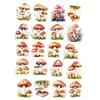 20pcs Cute Colorful Mushrooms, Plants, Flowers Paper Stationery Stickers Srapbooking Album Diary Diy Decoration Label