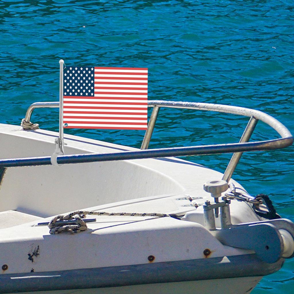 Flag Pole Holder For RV 304 Stainless Steel Banner Pole Mount Yacht Flag Holder Boat Accessories For Marines Yacht RV Pontoon