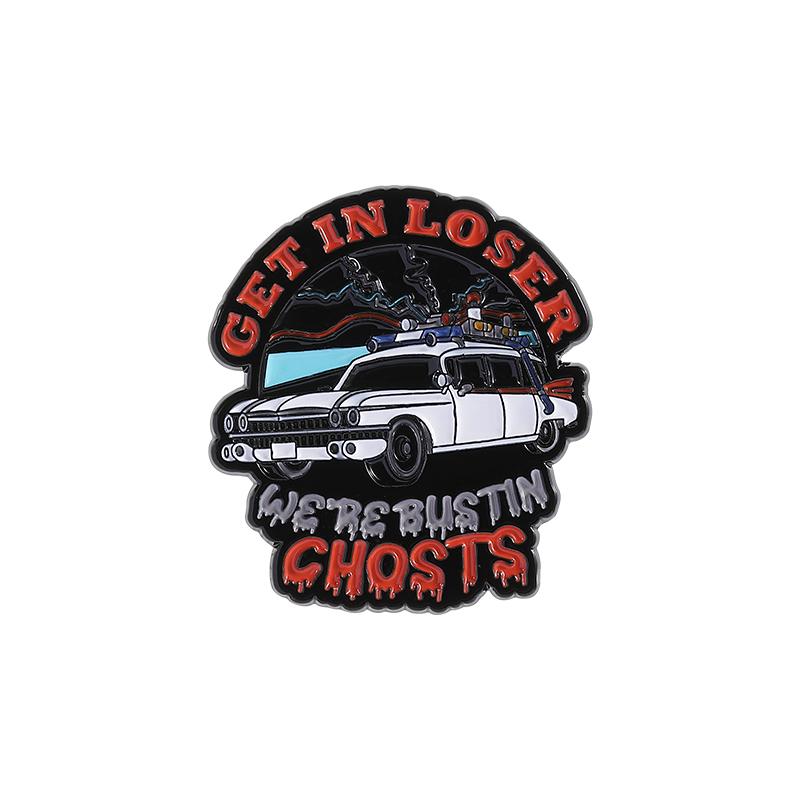 Anime Movies Enamel Pins Custom Cartoon Car WE'RE GOING BACK Brooches Lapel Badges Clothes Punk Jewelry Gift for Friends