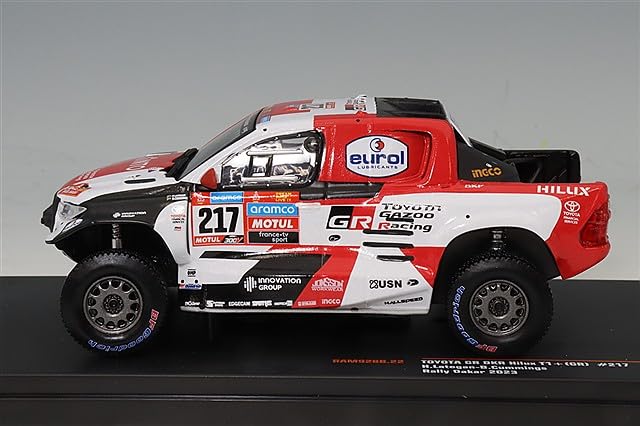 IXO Scale Toyota GR DKR Hilux GR 2023 Dakar Rally Cummings 1/43 T1+ #217 H. Lategan/B.