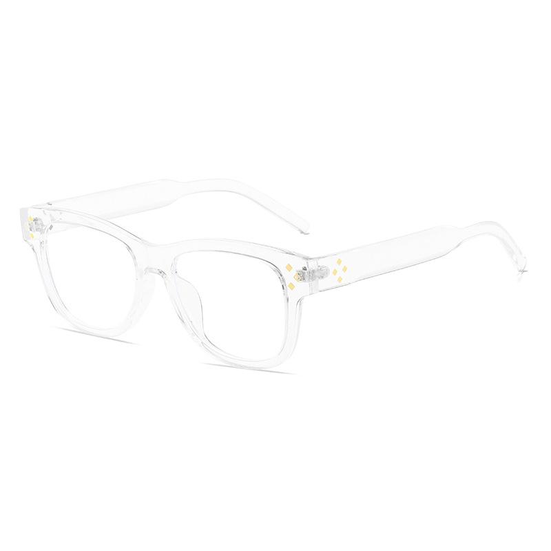 

66019 квадратная оправа для очков с рисунком риса унисекс 2024 года, модная тонкая однотонная анти-голубая плоская зеркальная оправа