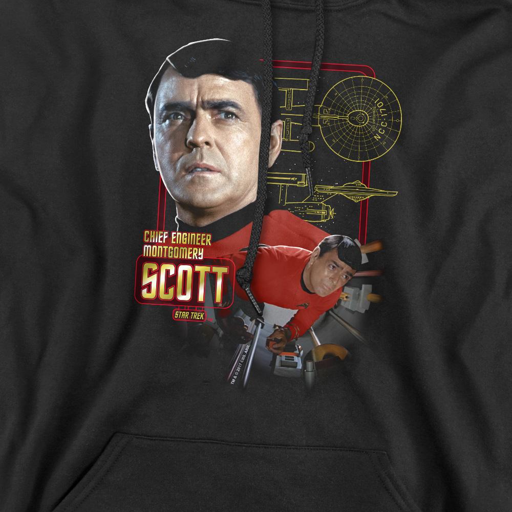 STAR TREK Mens Chief Engineer Scott Hoodie