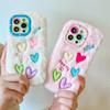 Plush Multicolored Love Mobile Phone Case for Apple 17PROMAX Lens Holder 15 Autumn and Winter 14 Fluffy 11