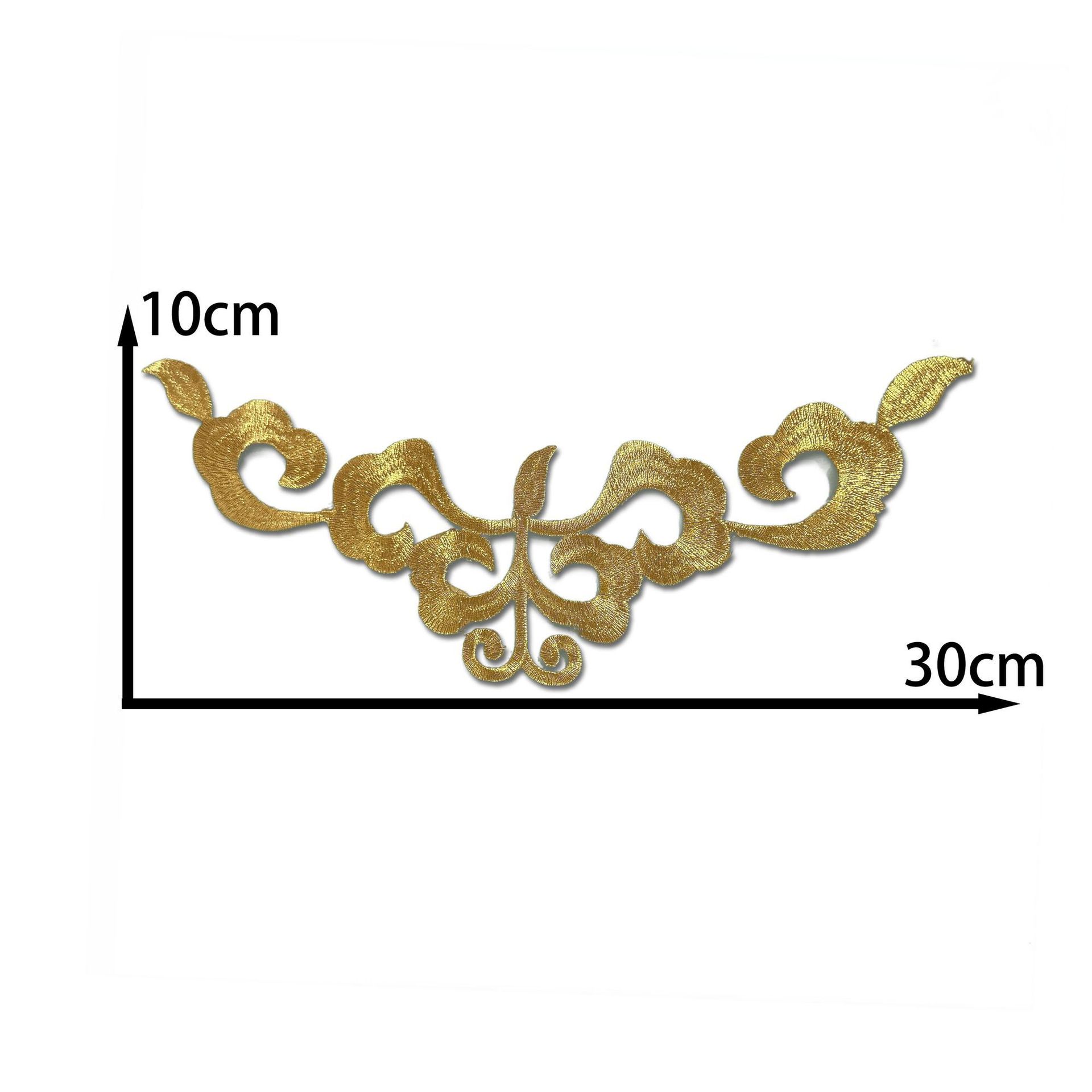 

Honeysuckle Pattern Embroidery Cloth Sticker Dress Ancient Costume Stage Drama Decoration Patch Diy Handmade Clothing Accessories Ironing