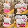 Lovely Plush Sweet Bunny Bear Creative Cartoon Car Keychain Student Backpack Pendant Wholesale