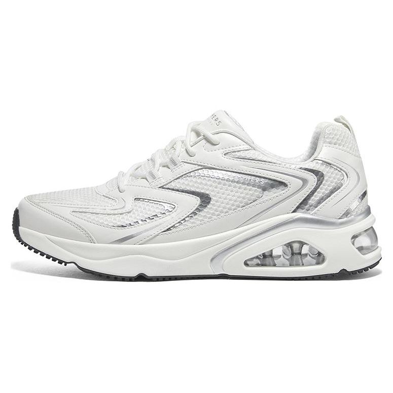 Skechers Tres-Air Uno Aurora Shoes Comfortable Versatile Mesh Breathable Low-Top Casual Shoes Men sneaker White 183075-WHT 39.5