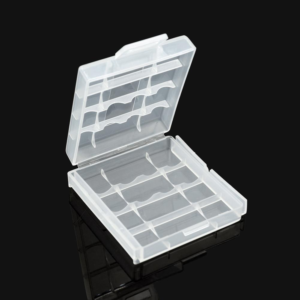 2/4 Slots Hard Plastic Battery Storage Boxes Case AA AAA Battery Holder Container Box With Clips For  2/4 X AA/AAA Batteries