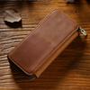 Handy Unique Pencil Pen Holder Top Grade Cowhide Zipper Closure Fashion Durable S Pen Organizer Fine Hand-Crafted DIY Pencil