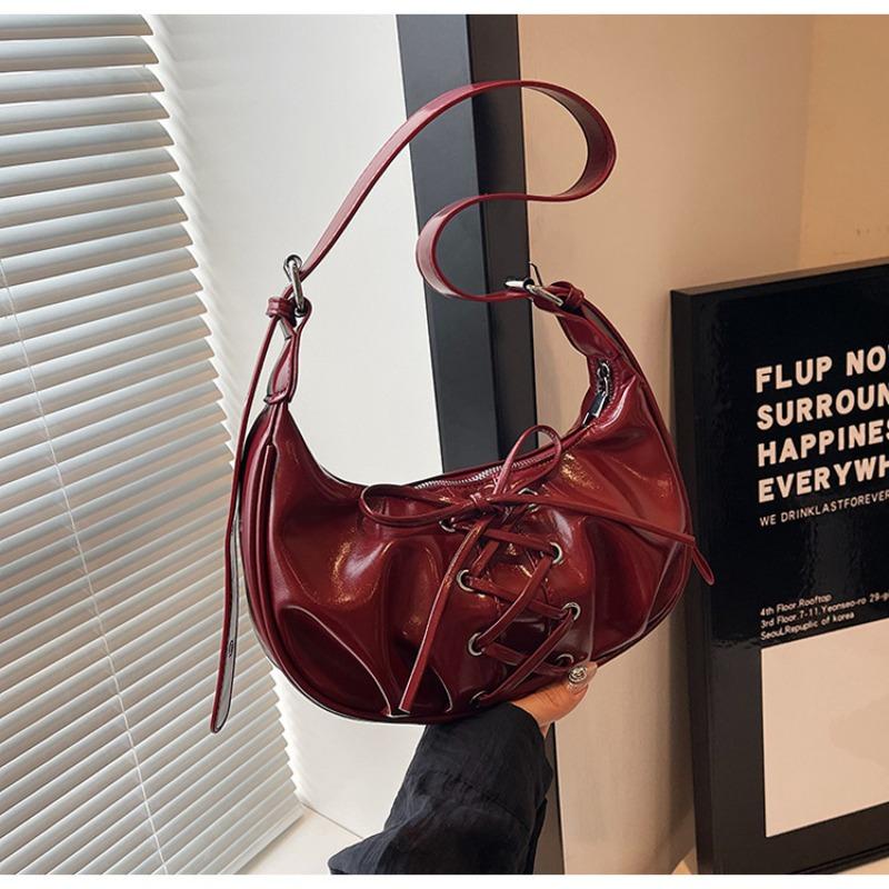 Niche lace-up bow bag women's summer new temperament shoulder bag versatile sweet and cool messenger bag