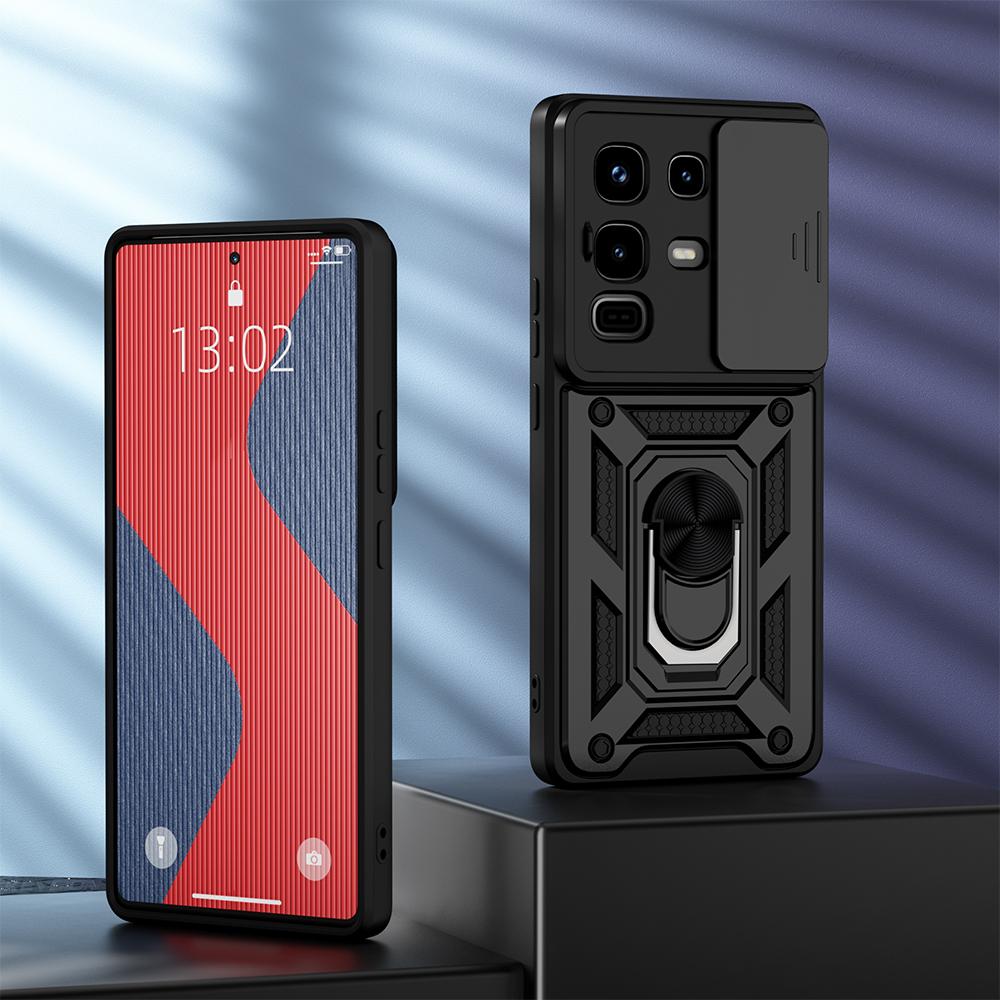 KEYSION Shockproof Case for Infinix Note 50 Pro+ 50S 50X 5G Slide Camera Protection Ring Phone Cover for Infinix Note 50 Pro 4G