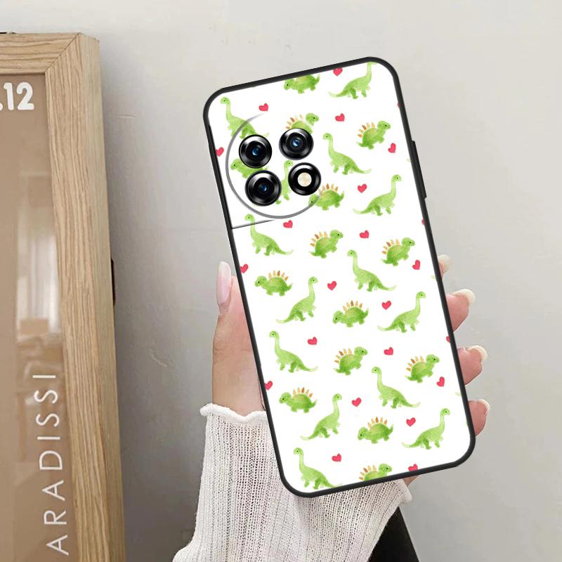 Dinosaur Pattern Case For OnePlus Nord CE 4 3 2 Lite 2T N10 N20 N30 OnePlus 12 11 9 10 Pro 8T 10T 12R Cover