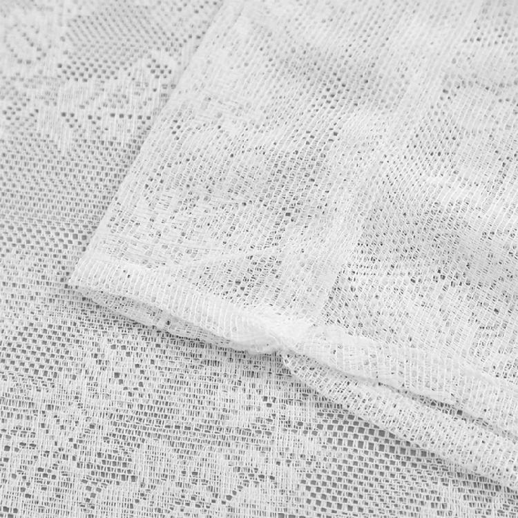 Beautiful Floral Lace Curtains With Portable Polyester For Home Decoration