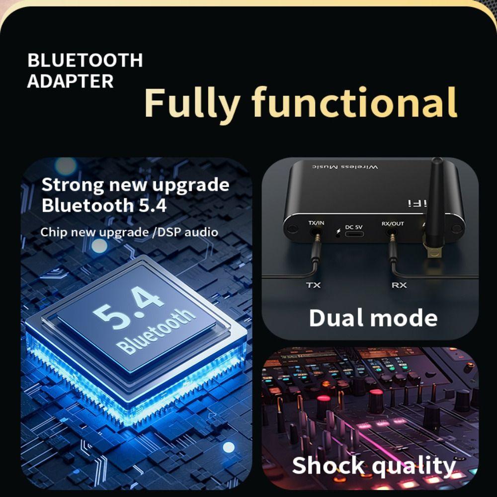 Music Wireless Audio Adapter 2 in 1 Bluetooth 5.4 Receiver Transmitter Upgrade