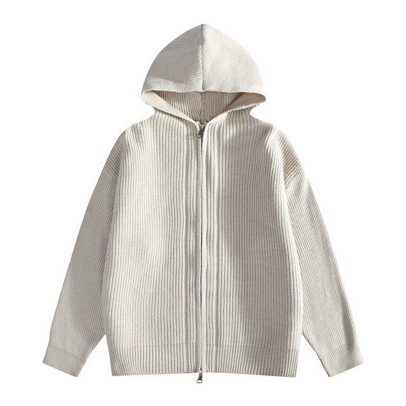 Men s Cross-Border Hooded Loose Knit Cardigan Sweater 2025 (Autumn/Winter) 180