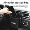 cnkym4 Car Air Outlet Storage Box Hanging Phone Lipstick Lighter Organizer Bag Holder For Toyota Crown Yaris Corolla Prius Auris CHR
