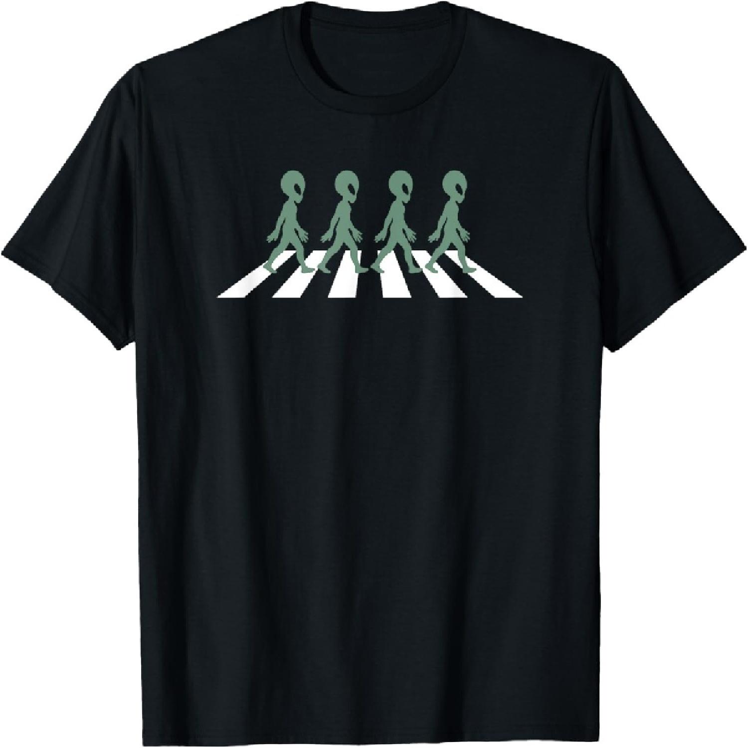 Alien Silhouette Road I Aliens UFO Area 51 Roswell T-Shirt S