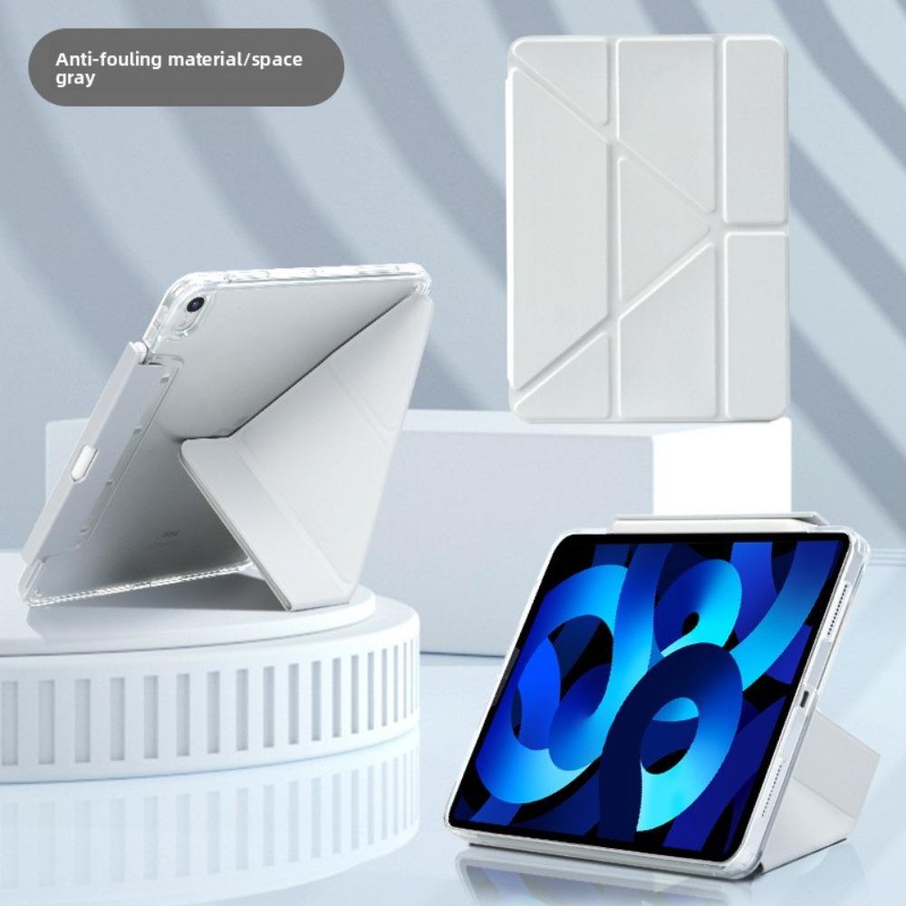 For iPad Air Protective Case with Drawer 4567 Versatile 3+Y Fold for Pro 11 Transparent 13 10 10.2 Inch