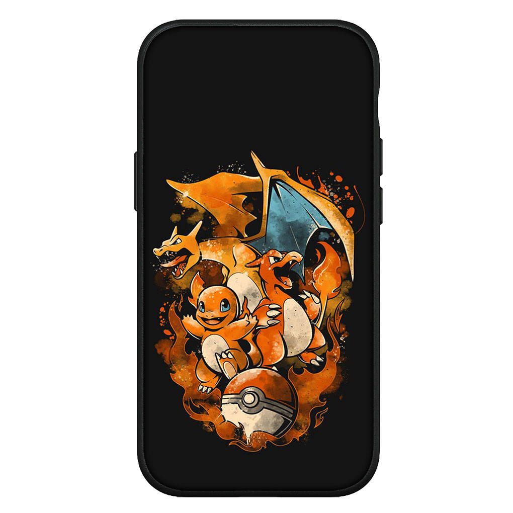 Husă pentru iPhone 16 15 Xiaomi Redmi Note 14 13 12 11 Pro Max X 8 9 16e Samsung Galaxy S25 S24 S23 Moto OPPO Huawei Husă de telefon drăguță cu Pikachu Charmander
