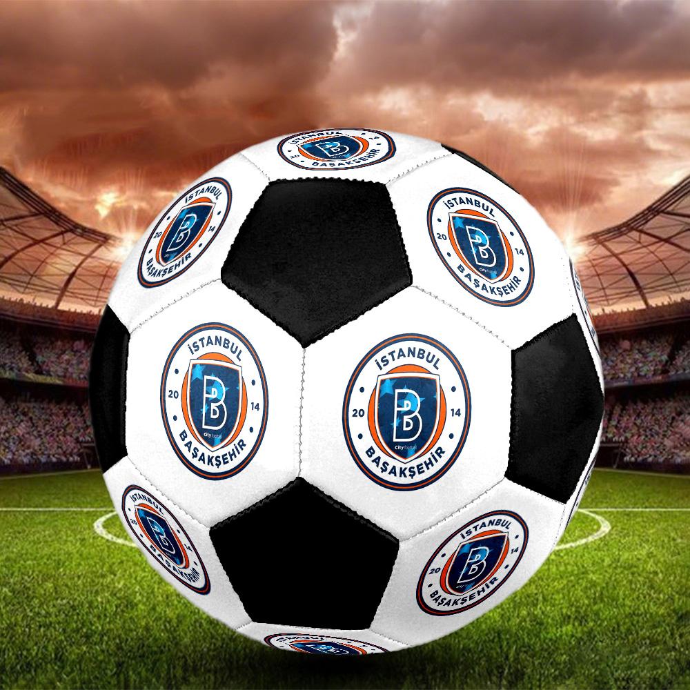 Ballon de Football Başakşehir d'Istanbul Coloré Tous Âges Cousu à la Machine PVC Prêt pour la Compétition Durable Haut Rebond.TAILLE5
