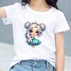 Kids Cotton T Shirt Crowned Princess Girl With Pastel Unicorn Print Crew Neck Short Sleeve Tee Casual Boys Girls Summer Tops