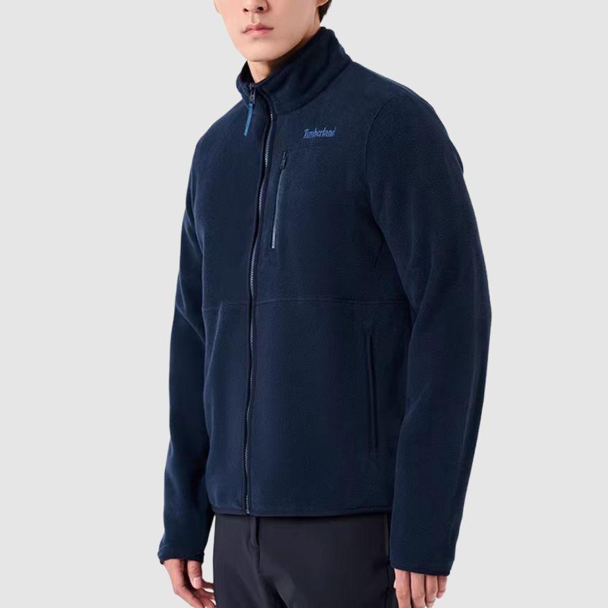 Timberland Giacca da Uomo Outdoor con Collo Alto Antivento Calda in Pile Giacca Blu Scuro A69KN-433